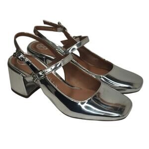 Silver Mary Jane shoes sz 8.5 by sam and libby